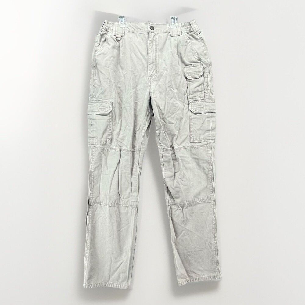 5.11 511 Tactical Pants Men's 32x33 Style 74290 Cargo Zip Pockets Beige TAC-105C